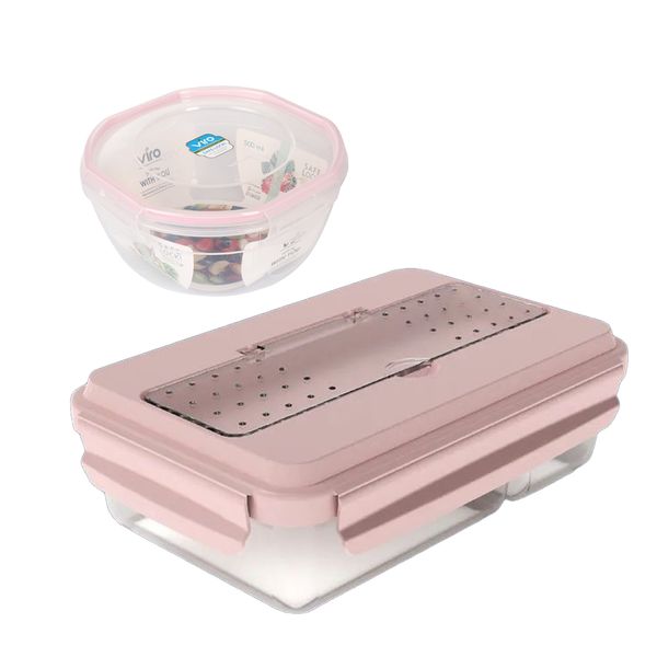 تجریه خرید ظرف غذا ویرو پلاستیک کد 2 مجموعه 2 عددی