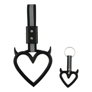 آویز دستگیره خودرو سوریکاوا طرح قلب مدل 102 به همراه جاسوئیچی