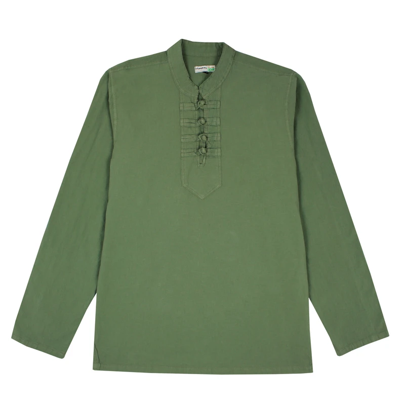 پیراهن آستین بلند یقه دیپلمات مردانه آندیا مدل 4 گره الیاف طبیعی