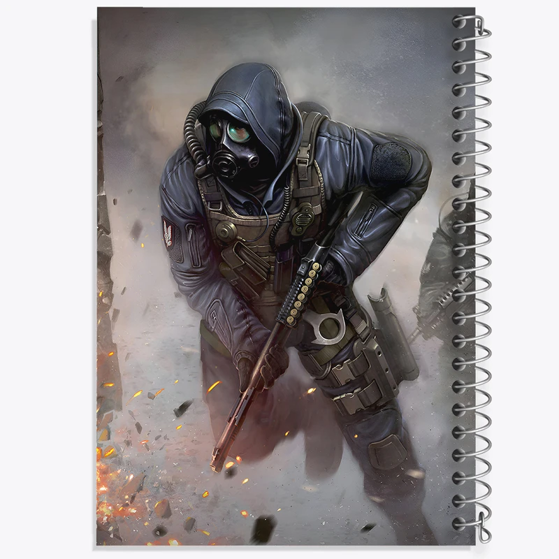 دفتر مشق 50 برگ خندالو طرح کانتر استرایک (Counter Strike)  کد N4941