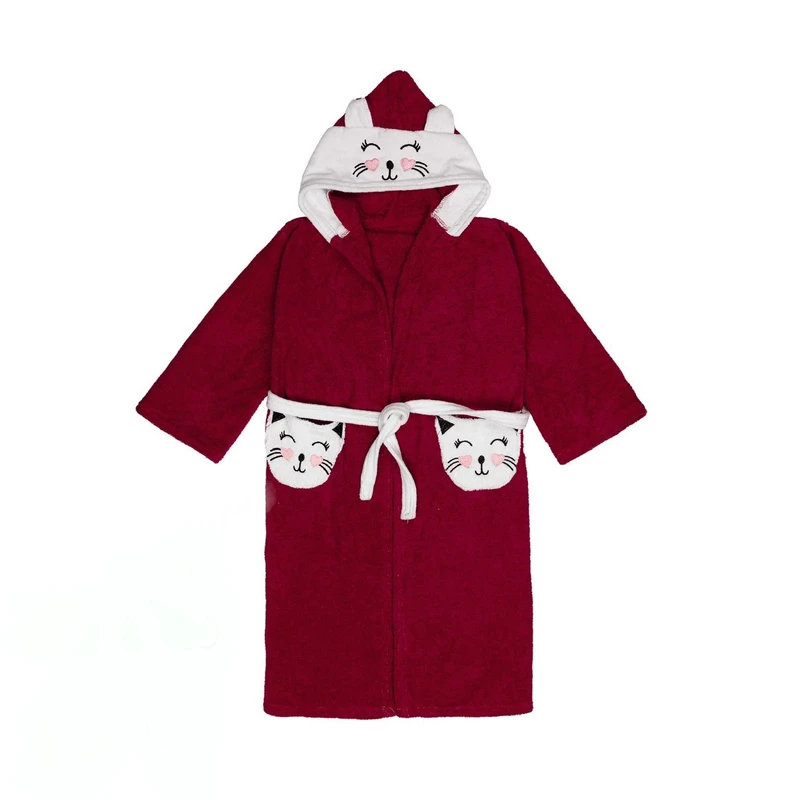 حوله پالتویی کودک و نوزاد هنرمند مدل cat سایز 80×70 سانتی متر