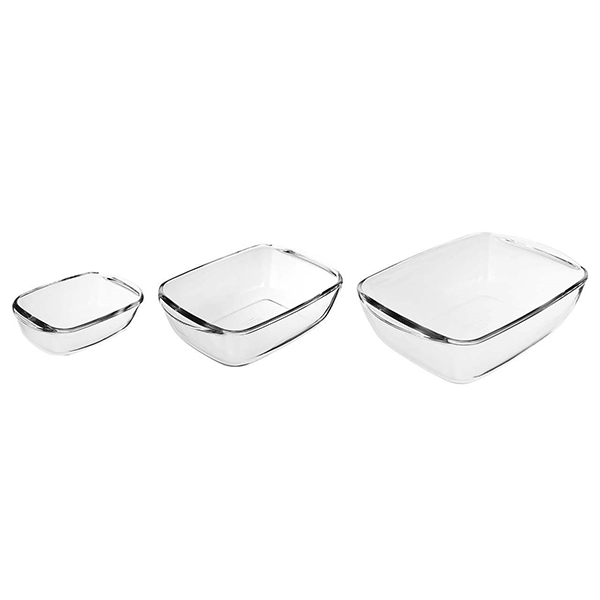 ظرف پخت مدل Borosilicate مجموعه 3 عددی