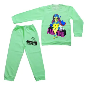 ست سویشرت و شلوار دخترانه مدل Amazing رنگ سبز