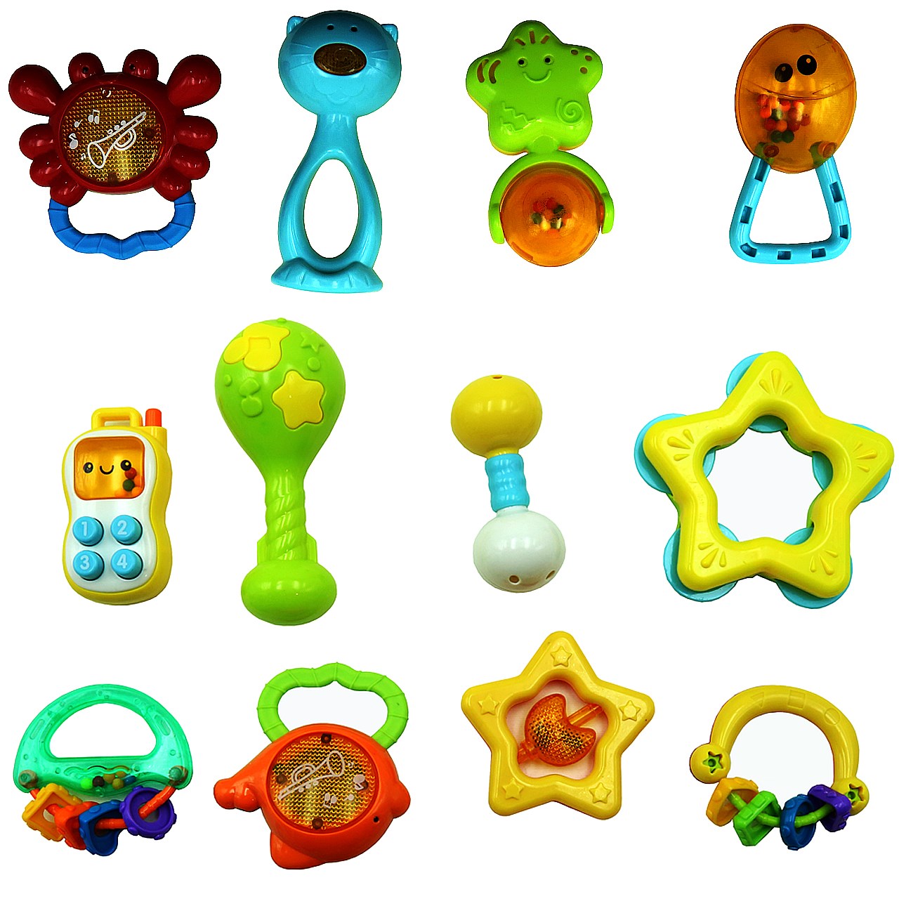 مجموعه 12 عددی جغجغه چیرس کیدز مدل Baby Toys