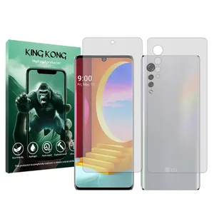 King Kong Tough model transparent screen protector suitable for LG Velvet mobile phone along with the back protector