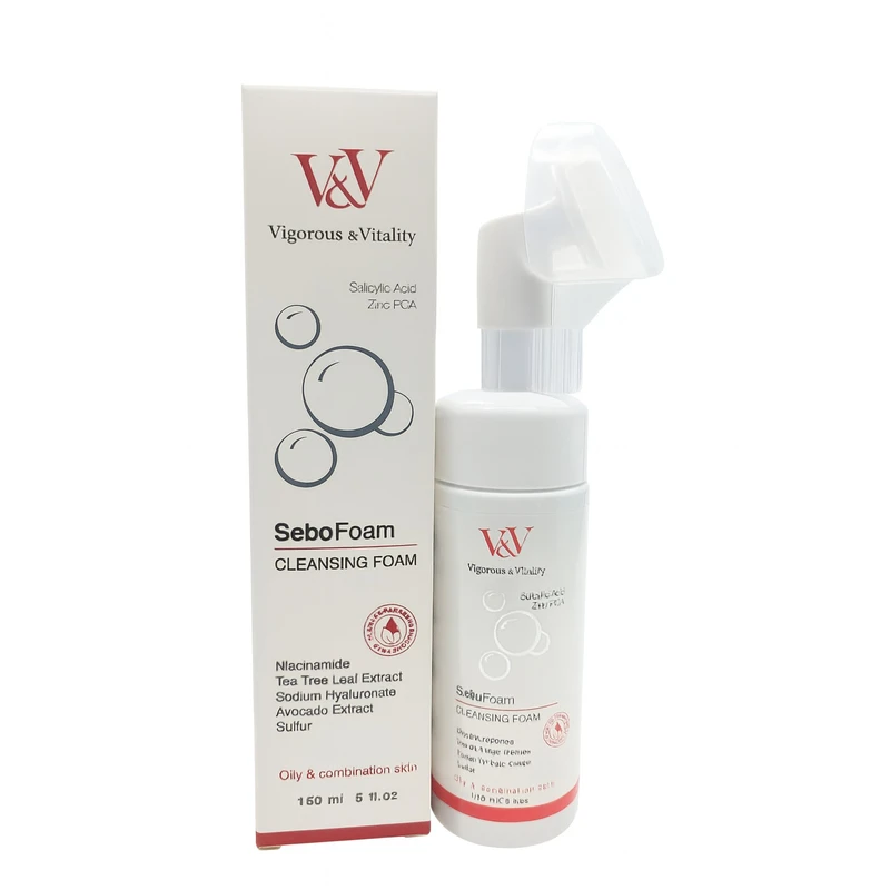 فوم شست‌وشوی صورت ویگرس اند ویتالیتی مدل SebuFoam مناسب برای پوست مختلط و چرب حجم 150 میلی‌لیتر
