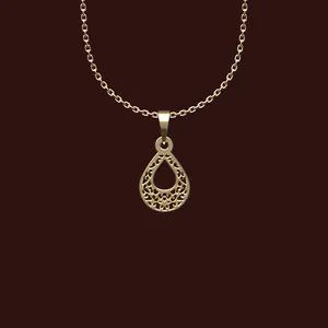 گردنبند طلا 18 عیار زنانه مدوپد مدل هندسی کد X2-1-1235