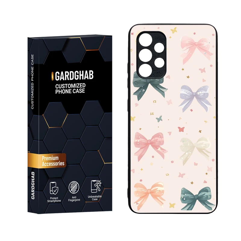کاور گارد قاب مدل دورژله ای پشت گلس دخترانه مناسب برای گوشی موبایل سامسونگ Galaxy A32 4G