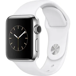 ساعت هوشمند اپل واچ سری 2  مدل 38mm Stainless Steel Case with White Sport Band