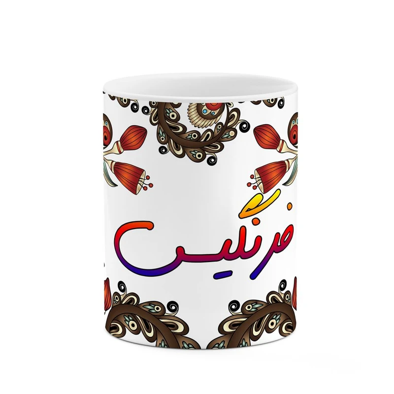 ماگ کاکتی مدل اسم فرنگیس طرح سنتی گل و بته کد mgh46391