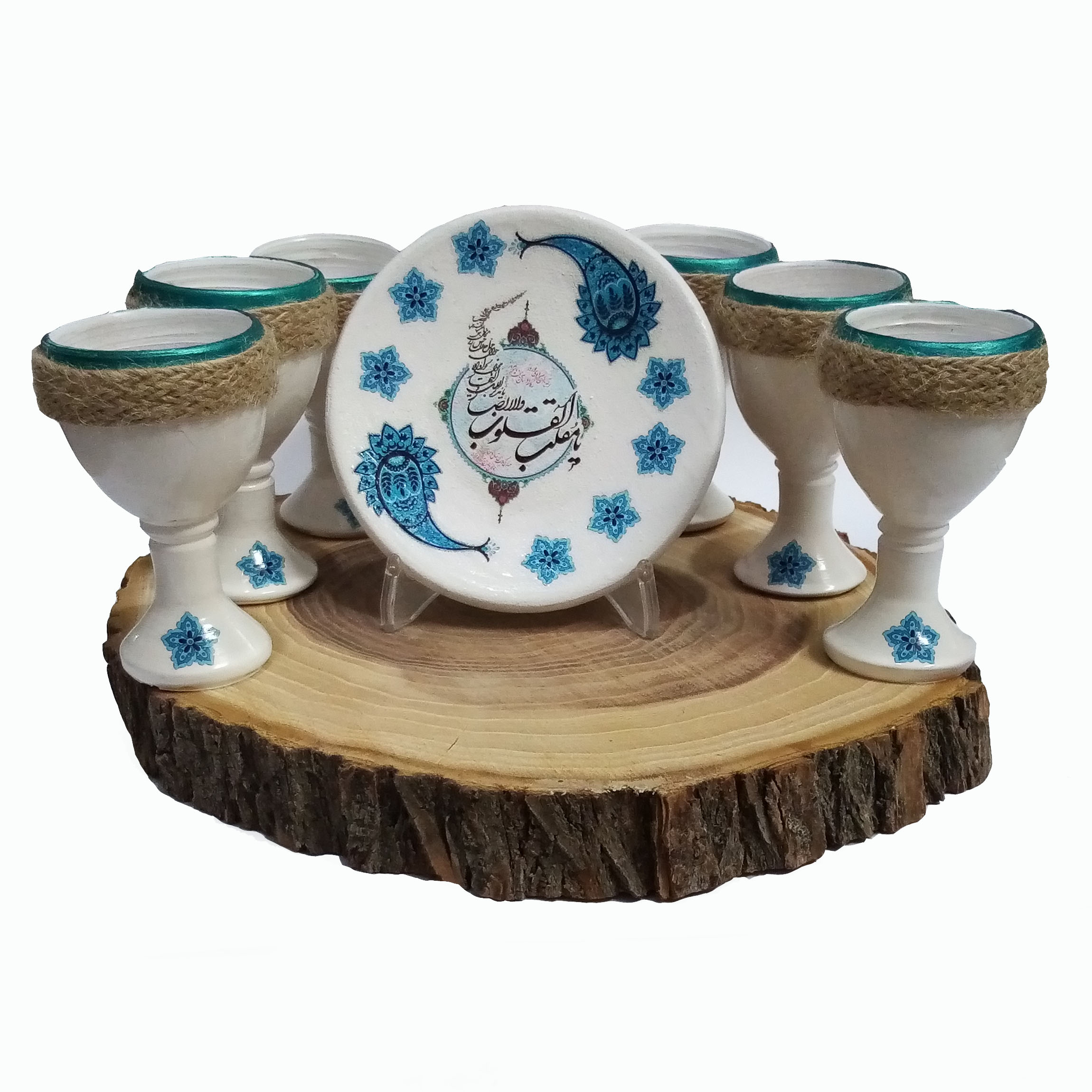 مجموعه ظروف هفت سین 9 پارچه طرح جام کد 44221