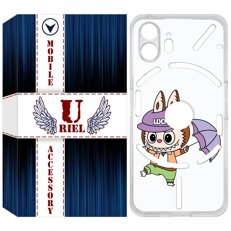 کاور یوریل مدل Clear کد 125 طرح لبوبو Labubu مناسب برای گوشی موبایل ناتینگ فون Nothing Phone 2