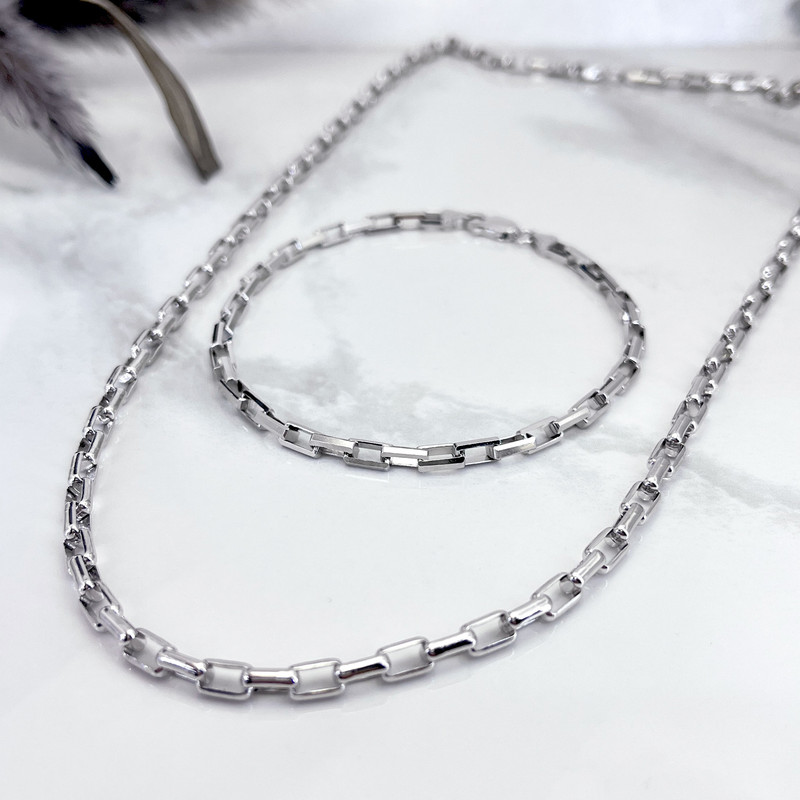 نیم ست نقره مردانه مدل  ونیزی 1361