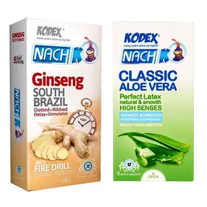 کاندوم کدکس مدل (CLASSIC ALOE VERA) بسته 12 عددی به همراه کاندوم کدکس مدل (Ginseng) بسته 12 عددی 