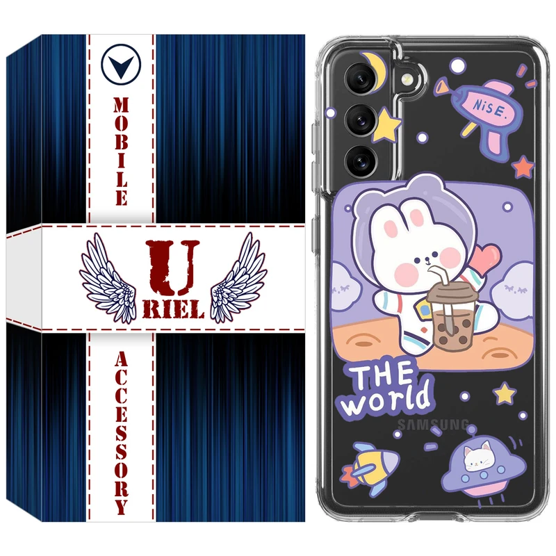 کاور یوریل مدل Clear کد 8 طرح خرگوش فضانورد مناسب برای گوشی موبایل سامسونگ Galaxy S21 FE