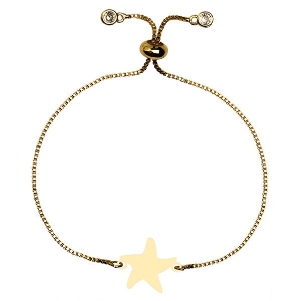 دستبند طلا 18 عیار دخترانه کرابو طرح ستاره مدل Krd1622