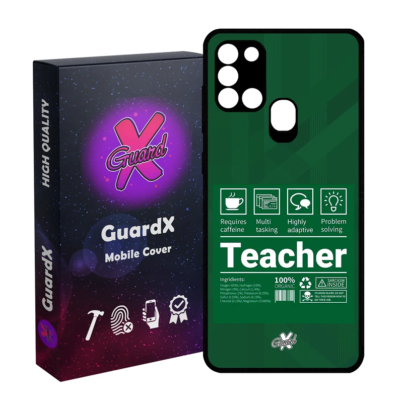 کاور گارد ایکس طرح معلم مدل Glass10537 مناسب برای گوشی موبایل سامسونگ Galaxy A21s