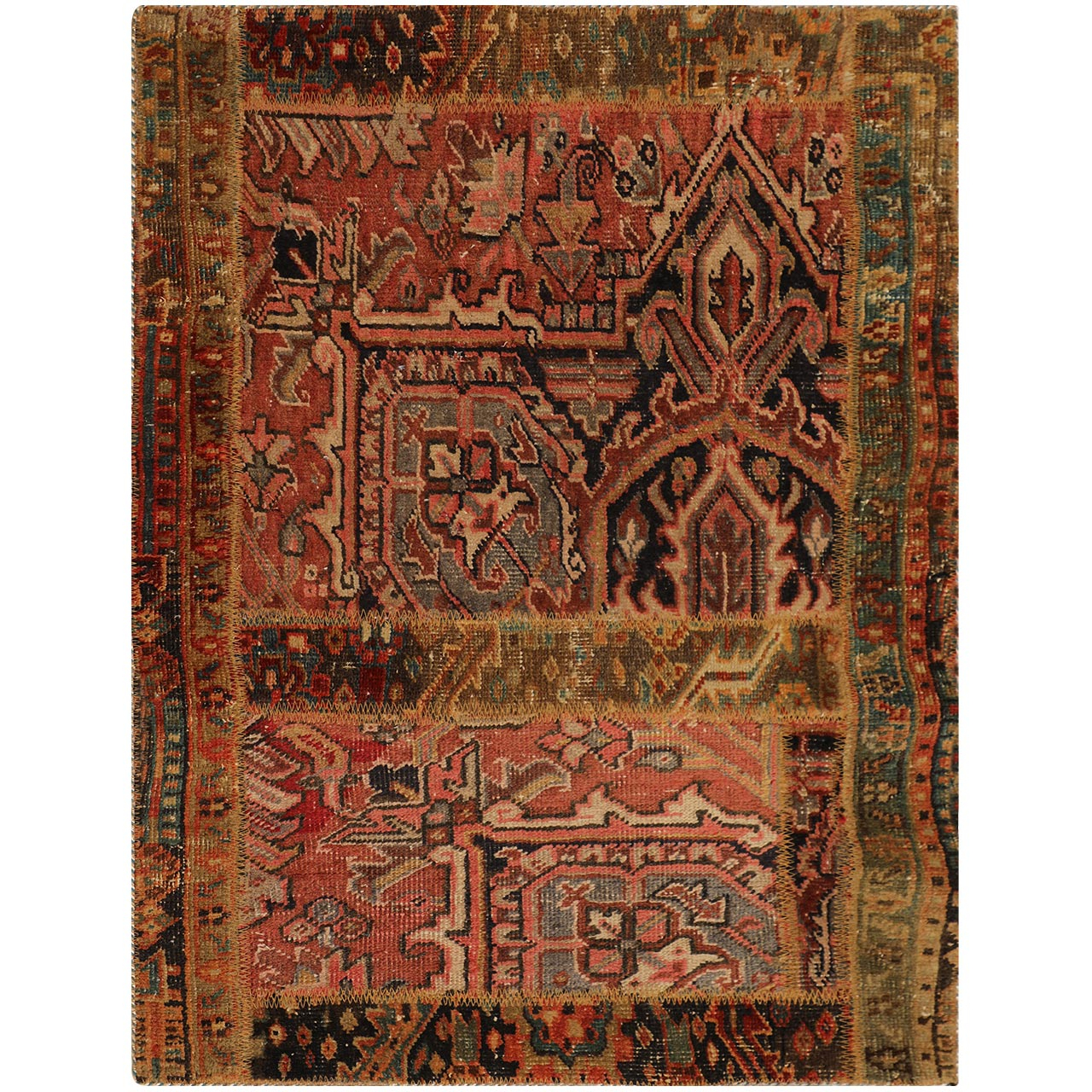 کلاژ فرش دستبافت یک متری فرش هریس کد 101803