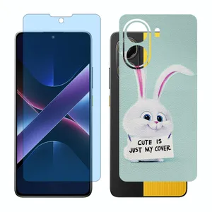 Glass Together model matte anti blue screen protector suitable for Xiaomi Poco X7 Pro mobile phone with back cover sticker