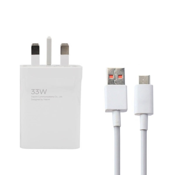 شارژر دیواری شیائومی مدل Fast 33 Watt  به همراه کابل تبدیل USB-C