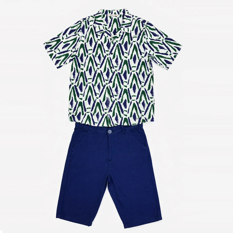 ست پیراهن و شلوارک پسرانه ان کا کیدز مدل 44353 - 64700