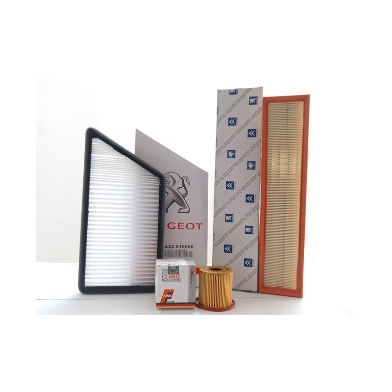 فیلتر روغن خودرو فاین مدل FO6964E مناسب برای پژو 207 به همراه فیلتر هوا و فیلتر کابین 