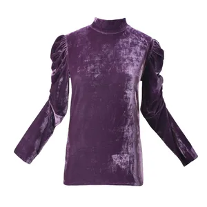 بلوز آستین بلند زنانه مدل طلا کد 7004 رنگ بنفش