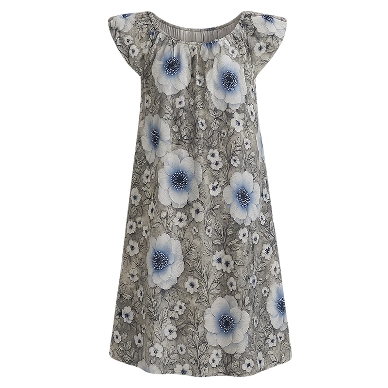 پیراهن آستین تا روی شانه راحتی زنانه مدل آنابلا کد 68