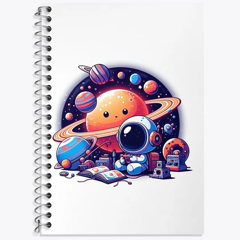 دفتر نت موسیقی 50 برگ خندالو طرح فضانورد و فضایی کد N5372