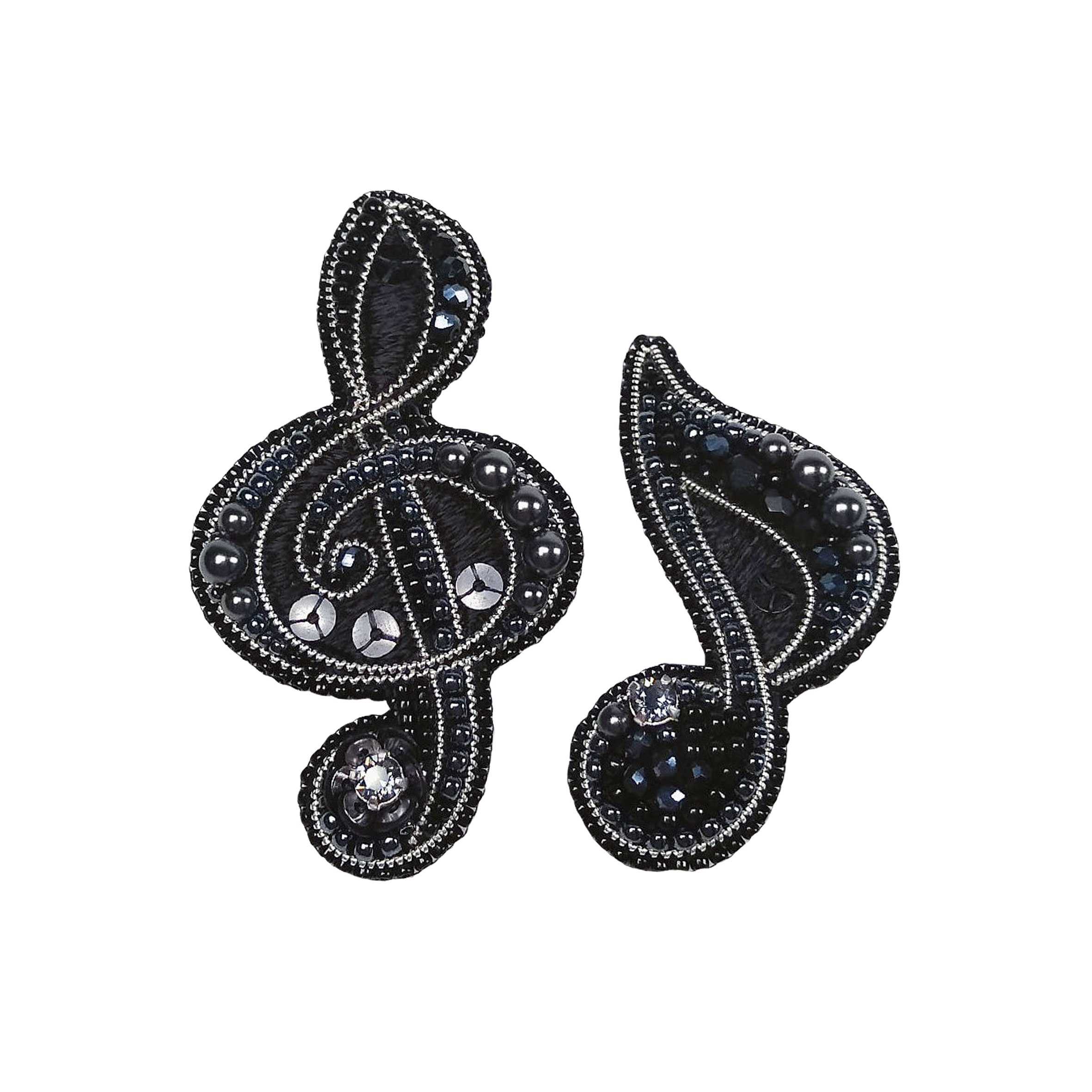 گل سینه زنانه مدل نت موسیقی کد 5014 مجموعه 2 عددی