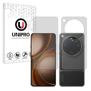 UNIPRO Hydrogel model Matte Screen Protector for Oppo Find X9 Ultra mobile phone along with the back protector