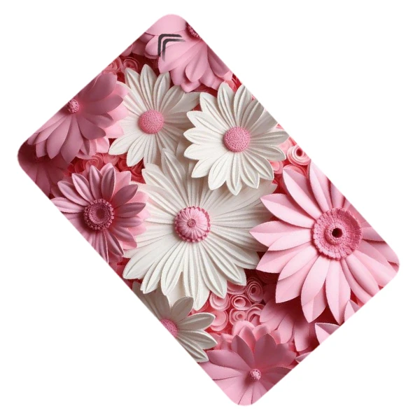 استیکر کارت طرح گلدار مدل CAC444-K-G1-151