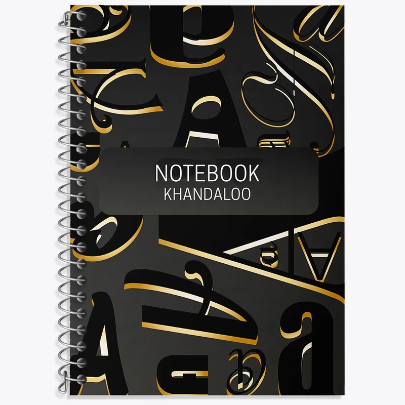 دفتر زبان 50 برگ خندالو مدل سه خط طرح حروف انگلیسی کد N1320