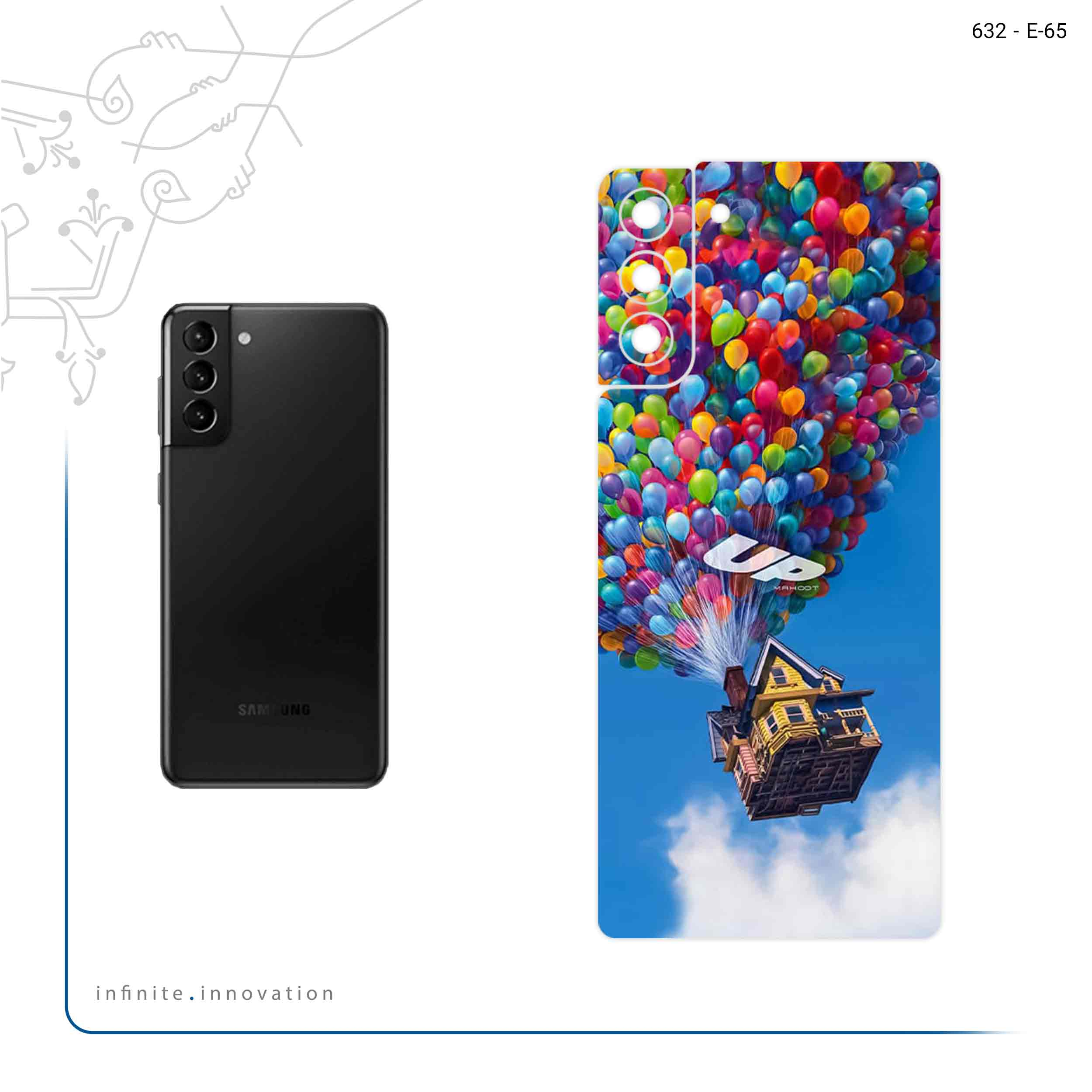 برچسب پوششی ماهوت مدل UP مناسب برای گوشی موبایل سامسونگ Galaxy S21 Plus 5G