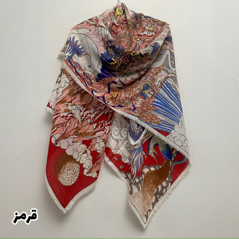 روسری زنانه مدل نخ پنبه دور ریش کد SIA5