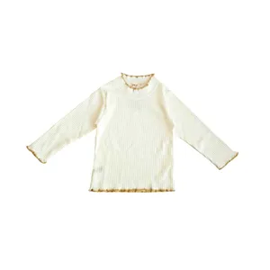 بلوز آستین بلند دخترانه مدل یقه لمه 