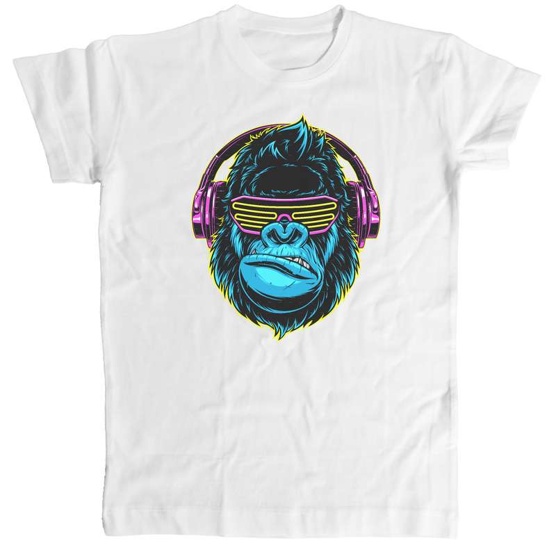 تی شرت آستین کوتاه بچگانه مدل گوریل تمام پنبه تریکو