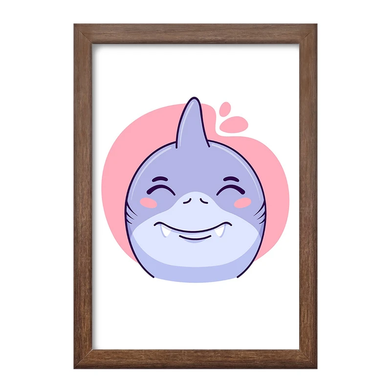 تابلو خندالو طرح کوسه حیوانات بامزه کد 37155