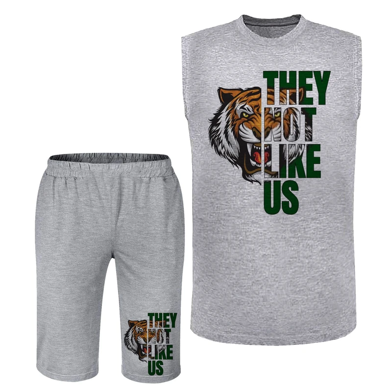 ست تاپ و شلوارک مردانه مدل پلنگ A273