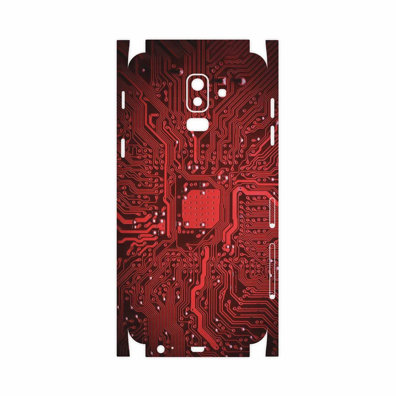 برچسب پوششی ماهوت مدل Red Printed Circuit Board-FullSkin مناسب برای گوشی موبایل سامسونگ Galaxy J8