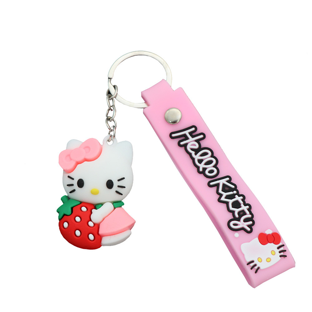 جاکلیدی دخترانه مدل کیتی و توت فرنگی کد 1301 جاکلیدی دخترانه مدل کیتی و توت فرنگی کد 1301