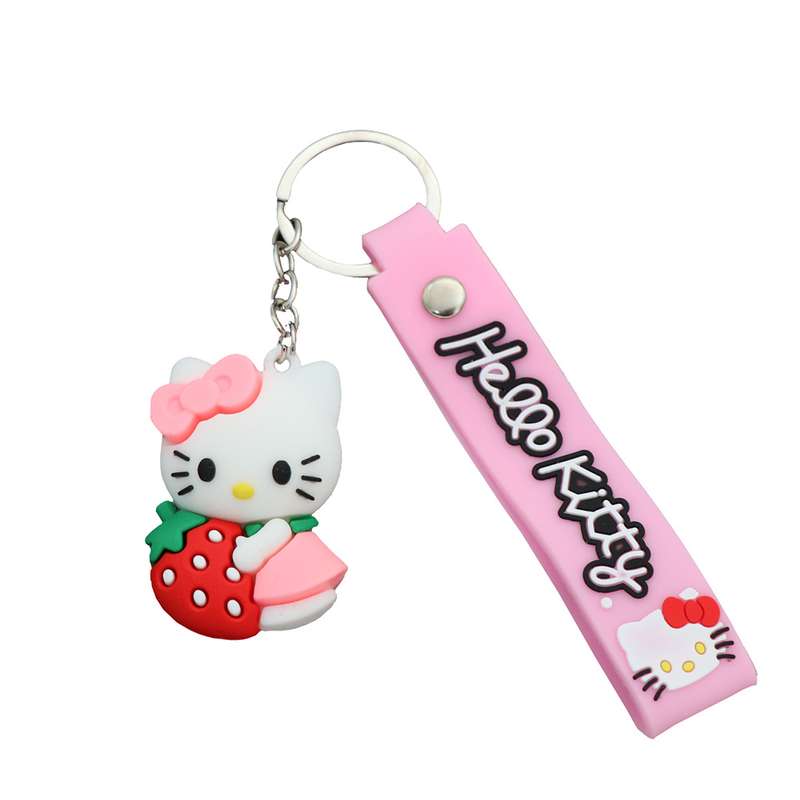 جاکلیدی دخترانه مدل کیتی و توت فرنگی کد 1301 جاکلیدی دخترانه مدل کیتی و توت فرنگی کد 1301