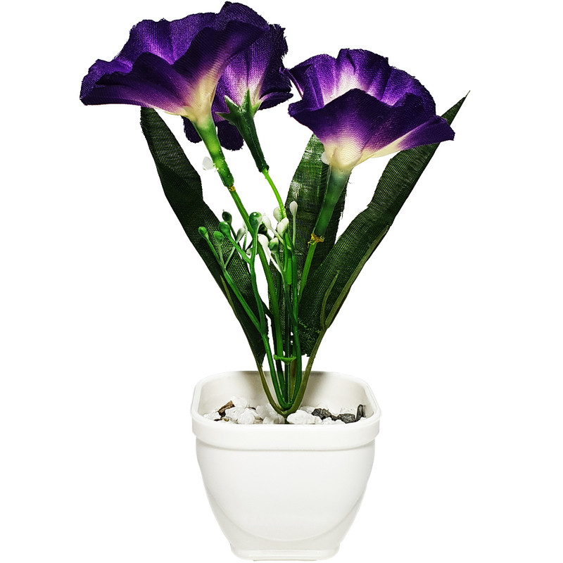 گلدان به همراه گل مصنوعی مدل نیلوفر کد N03