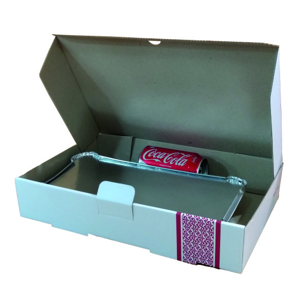 جعبه بسته بندی مدل غذای بیرون بر دو پرسی رنگی کد G2 بسته 25 عددی