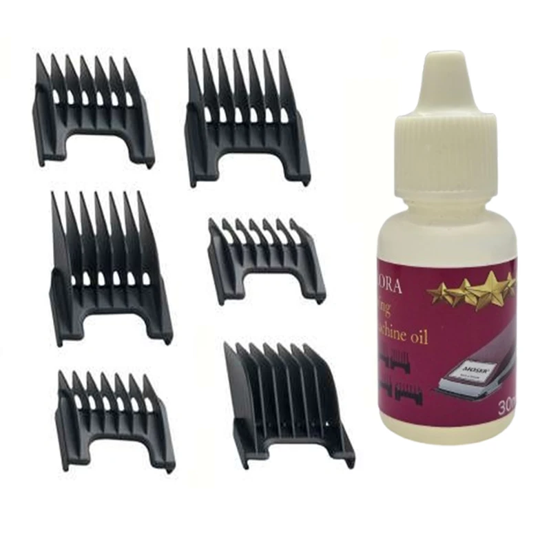 روغن ماشین اصلاح گلورا مدل G-10 حجم 30 میلی لیتر به همراه شانه ماشین اصلاح مجموعه 7 عددی