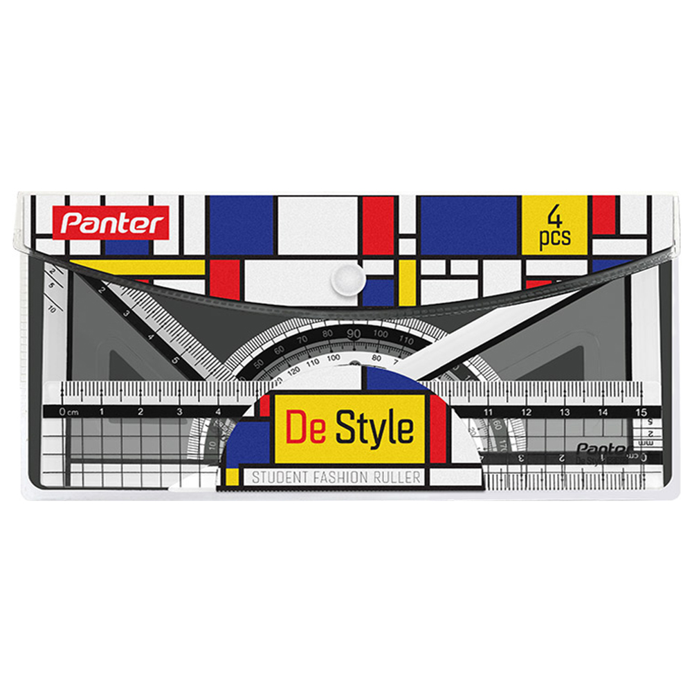 ست خط کش پنتر مدل De Style مجموعه 4 عددی