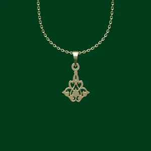 گردنبند طلا 18 عیار زنانه مدوپد مدل هندسی کد FF2-1-1215