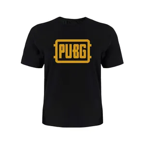 تی شرت آستین کوتاه دخترانه مدل PUBG کد P011 رنگ مشکی