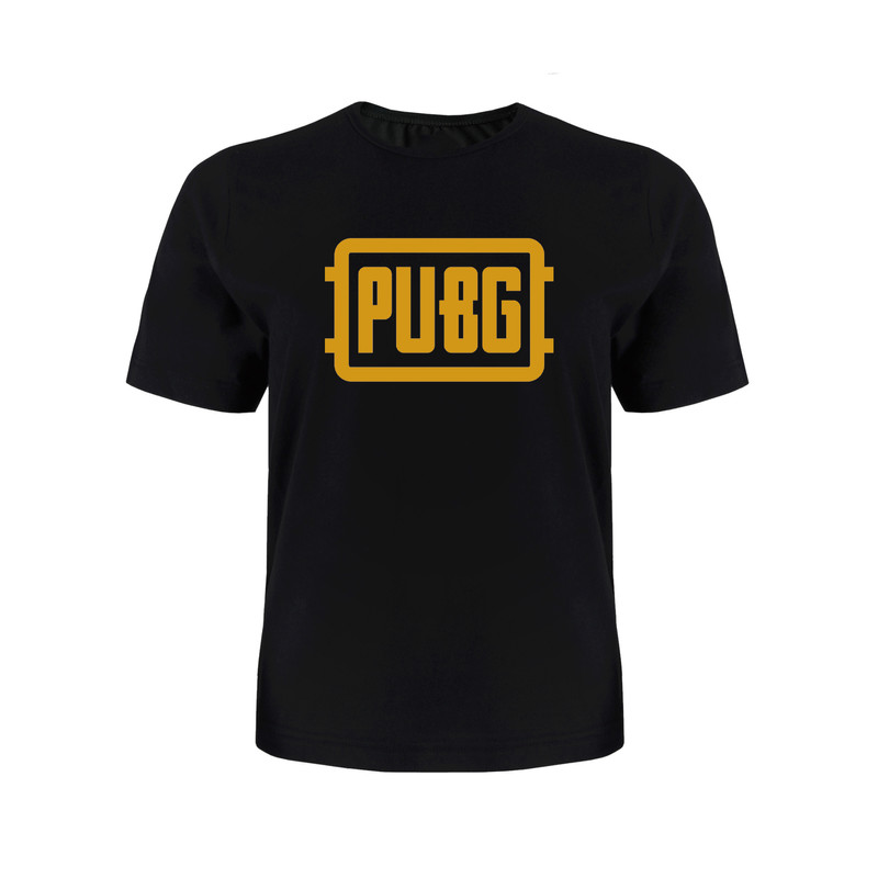 تی شرت آستین کوتاه دخترانه مدل PUBG کد P011 رنگ مشکی