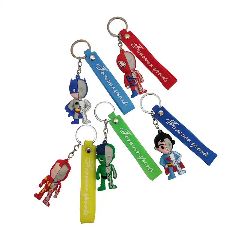 جاکلیدی مدل سیلیکونی طرح اسکلت ابر قهرمانان کد DB20 مجموعه 5 عددی